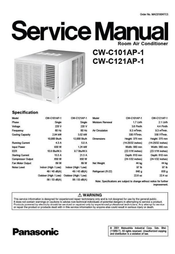 CW-C101AP-1, CW-C121AP-1